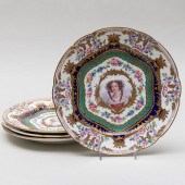 FOUR SEVRES PORCELAIN PORTRAIT