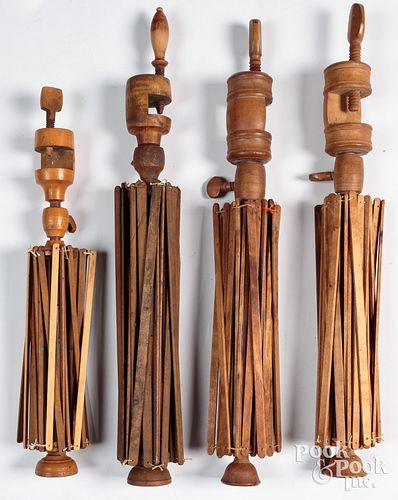 FOUR SHAKER CLAMP-ON SWIFTS, 19TH