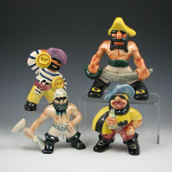 Four Shearwater pirate figures. 
