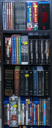 FOUR SHELVES OF ASSORTED BLU-R