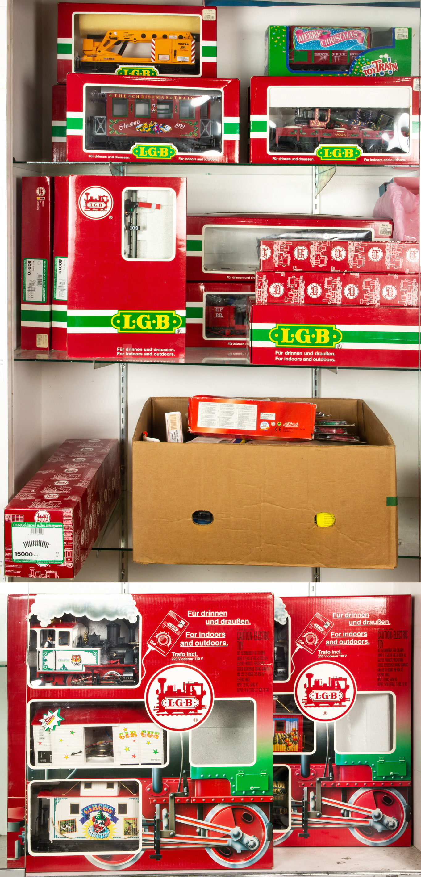 FOUR SHELVES OF BOXED MODEL