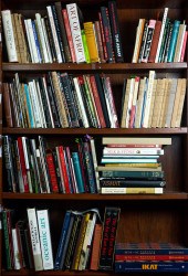FOUR SHELVES OF REFRENCE BOOKS
