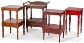 FOUR SHERATON END TABLES, 19TH