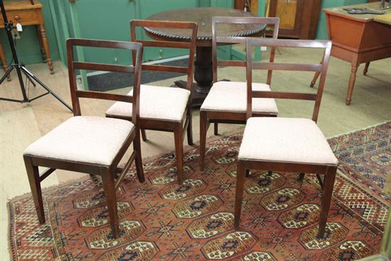 FOUR SIDECHAIRS. Walnut