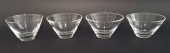 FOUR SIGNED STEUBEN CLEAR CRYS