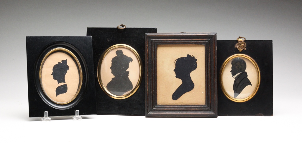 FOUR SILHOUETTES INCLUDING PEALE