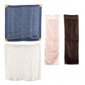 FOUR SILK SCARVES, LOUIS VUITT