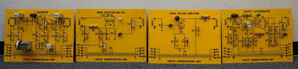FOUR SILKSCREENED ELECTRONIC