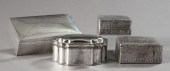 Four Silver Boxes,  including