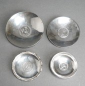 FOUR SILVER COIN MOUNTED STERL