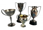 FOUR SILVER PLATED FIRE-RELATE