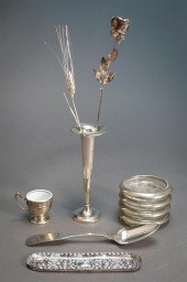 FOUR SILVER PLATED MOUNTED COA