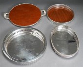 FOUR SILVER PLATED TRAYSFour S