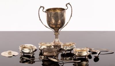 Four silver salts, a silver mustard