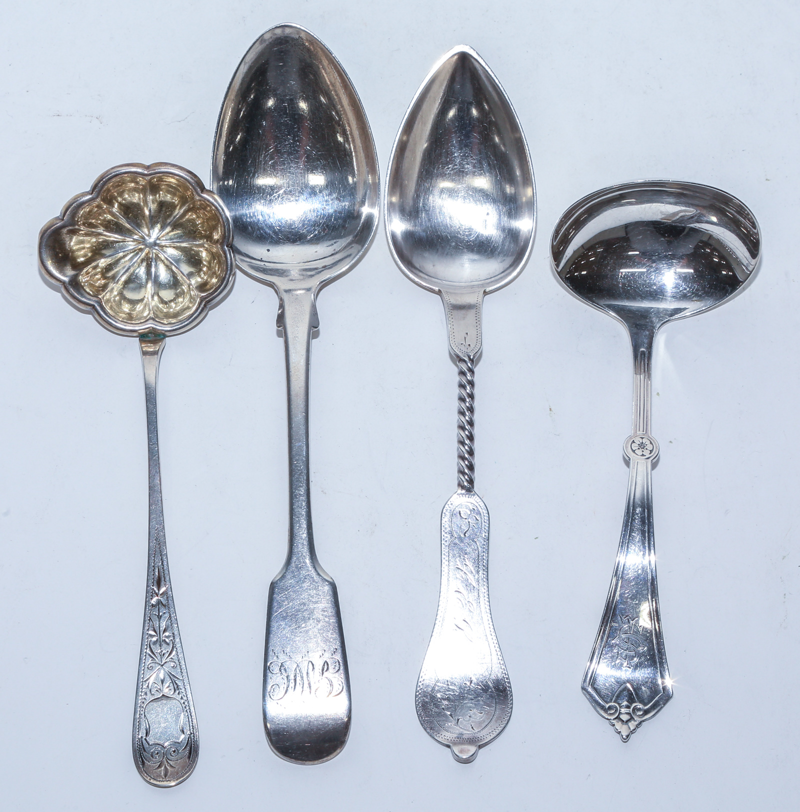 FOUR SILVER SERVING PIECES