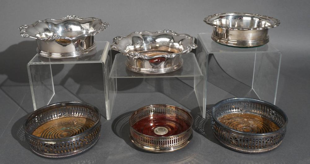 FOUR SILVERPLATE AND TWO ENGLISH