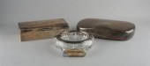 FOUR SILVERPLATED SMOKING ITEM