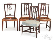 FOUR SIMILAR FEDERAL MAHOGANY