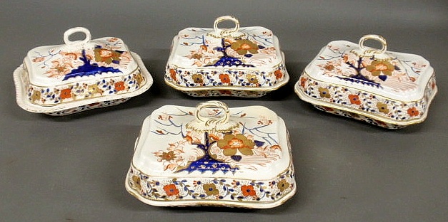 Four similar fine colorful Derby
