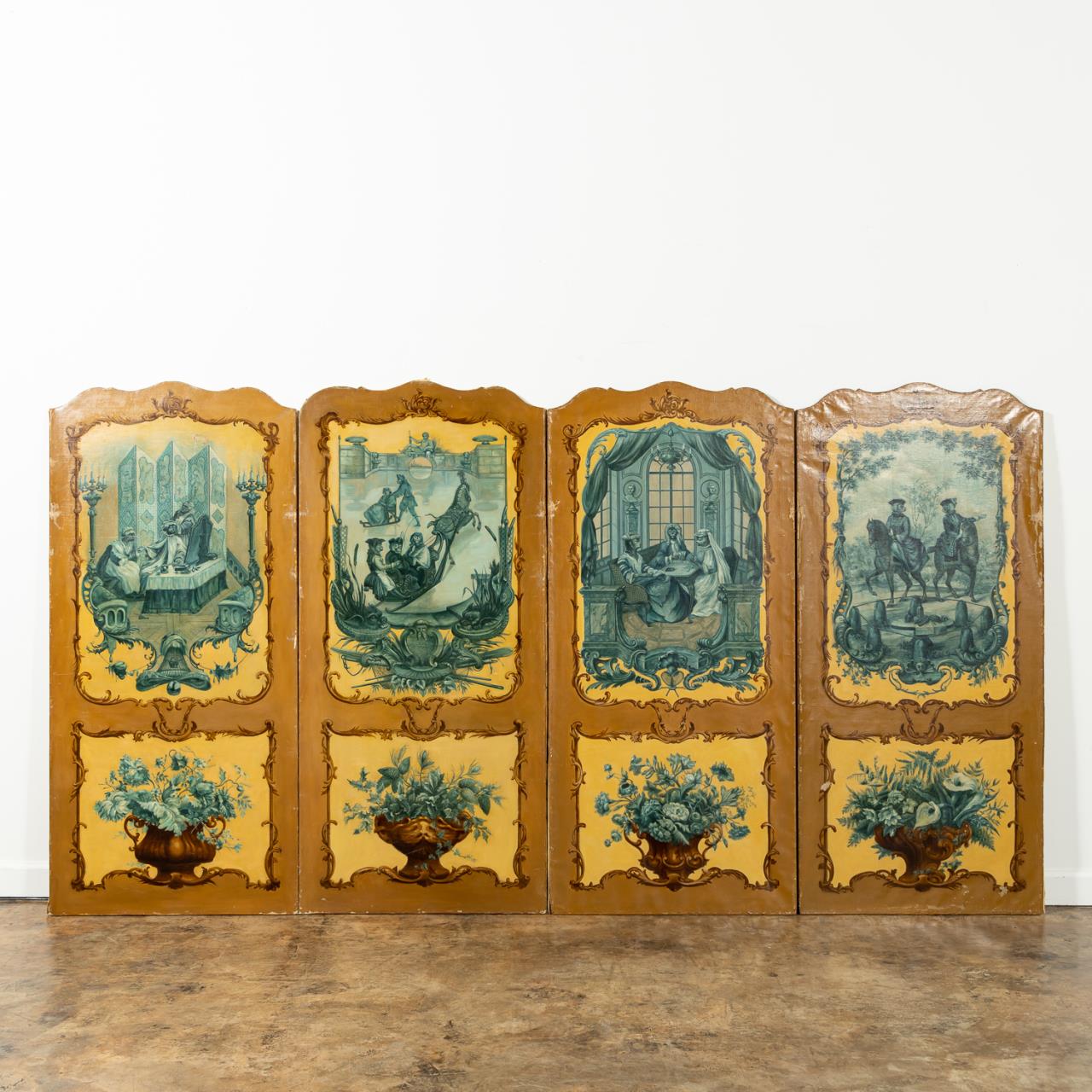 FOUR SINGERIE PANELS, MANNER OF