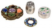 FOUR SMALL ASIAN METAL ITEMSco