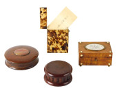 FOUR SMALL BOXES, 19TH/20TH C.