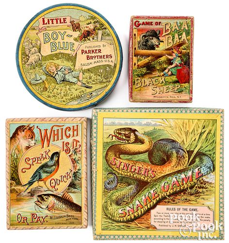 FOUR SMALL CARD AND BOARD GAMESFour