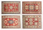 FOUR SMALL HAND KNOTTED ORIENT