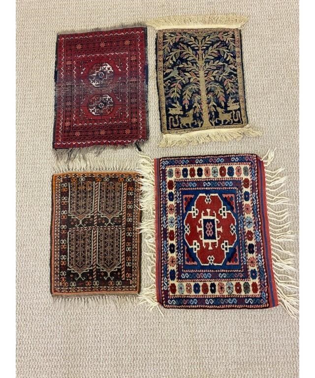 Four small mats, 20th c. Largest