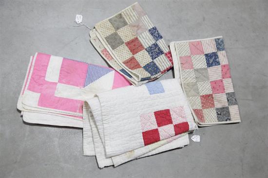 FOUR SMALL QUILTS. Doll or crib