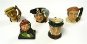 Four small Royal Doulton toby