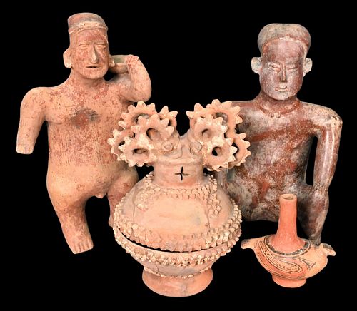 FOUR SOUTH AMERICAN POTTERY