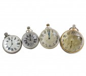 FOUR SPHERICAL DESK CLOCKSthe