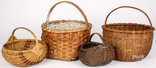 FOUR SPLINT GATHERING BASKETSFour