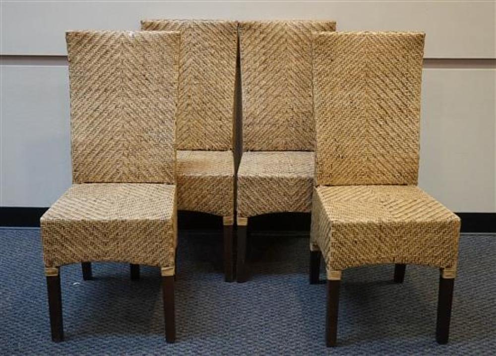 FOUR SPLIT BAMBOO SIDE CHAIRSFour