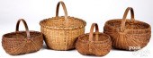 FOUR SPLIT OAK GATHERING BASKE