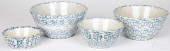 FOUR SPONGEWARE MIXING BOWLS<b
