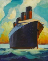 Four Stack Steam Oceanliner Oi