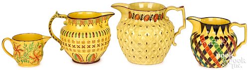 FOUR STAFFORDSHIRE CANARY