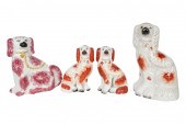 FOUR STAFFORDSHIRE DOG GROUPSt