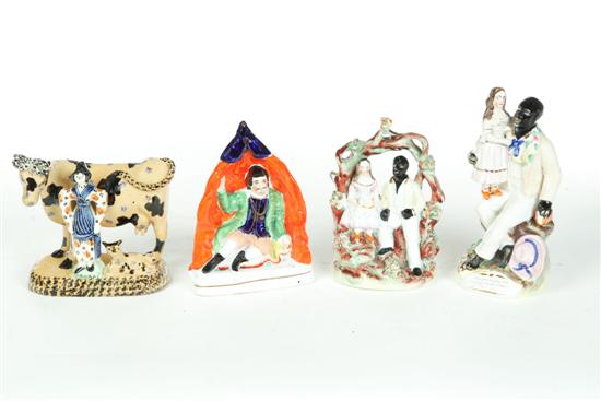 FOUR STAFFORDSHIRE FIGURES. 