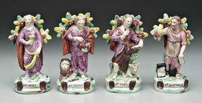Four Staffordshire figures: the