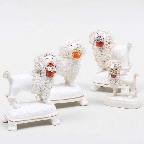 FOUR STAFFORDSHIRE MODELS OF
