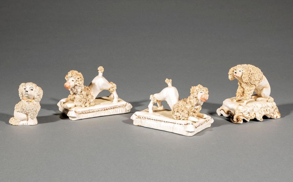 FOUR STAFFORDSHIRE PORCELAIN