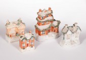 FOUR STAFFORDSHIRE POTTERY HOU
