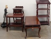 FOUR STAINED WOOD FURNISHINGS