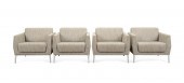 FOUR STEELCASE LOW-SLUNG UPHOL