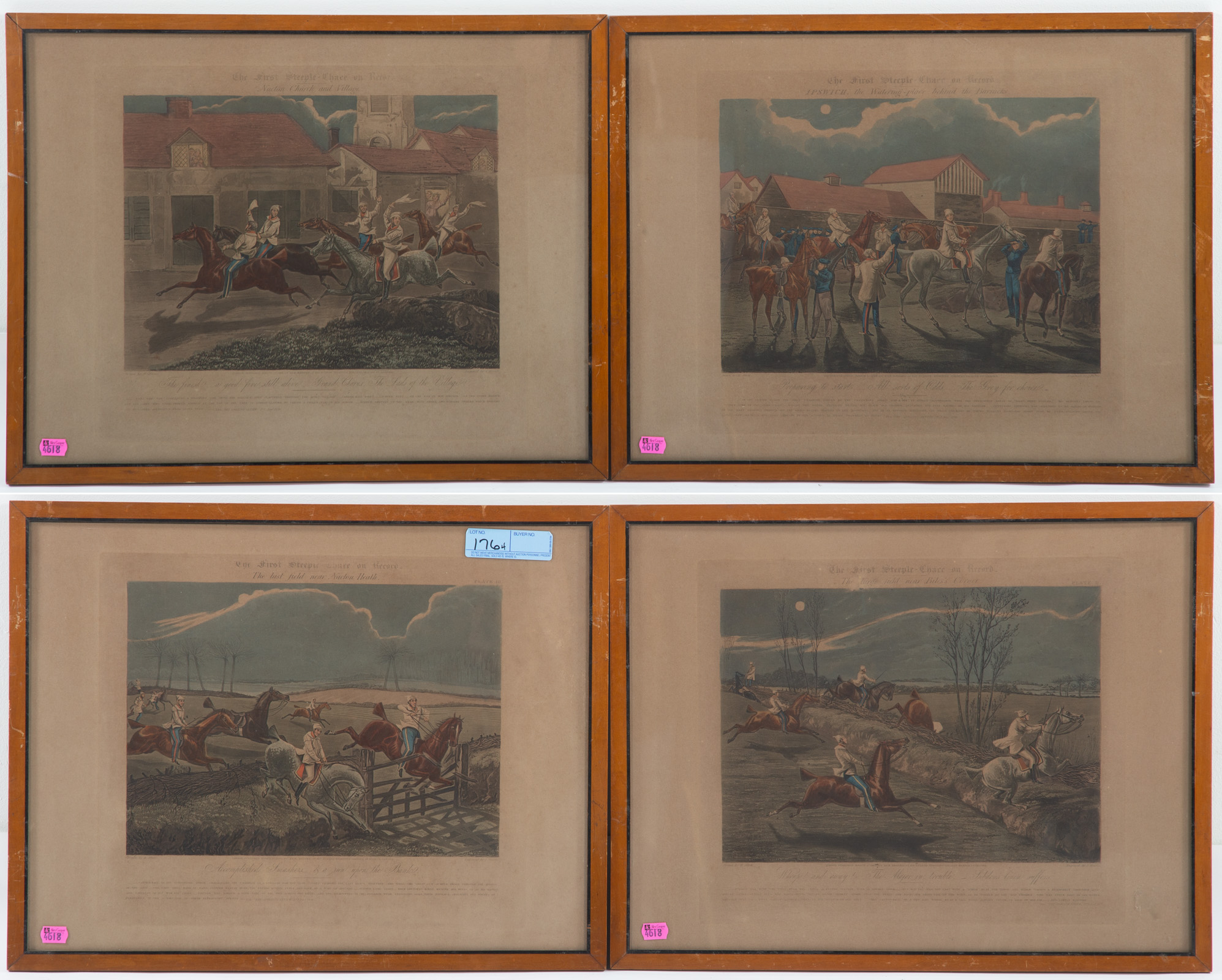 FOUR STEEPLECHASE PRINTS AFTER