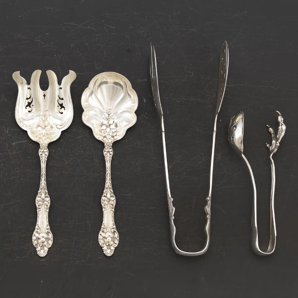 FOUR STERLING AND COIN SILVER