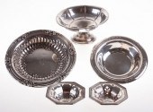 FOUR STERLING BOWLS AND ONE WE